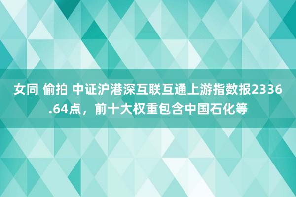 女同 偷拍 中证沪港深互联互通上游指数报2336.64点，前十大权重包含中国石化等