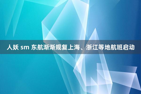 人妖 sm 东航渐渐规复上海、浙江等地航班启动