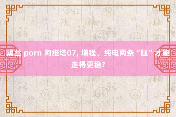 黑丝 porn 阿维塔07， 增程、纯电两条“腿”才能走得更稳?