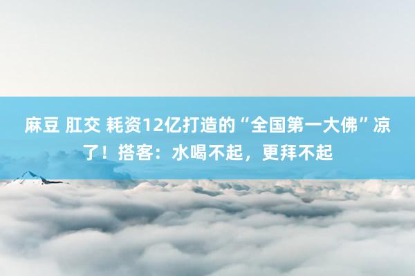 麻豆 肛交 耗资12亿打造的“全国第一大佛”凉了！搭客：水喝不起，更拜不起