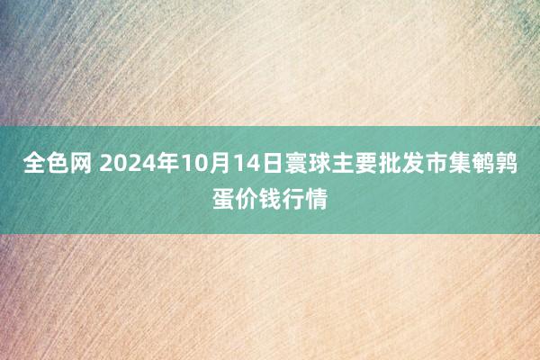 全色网 2024年10月14日寰球主要批发市集鹌鹑蛋价钱行情