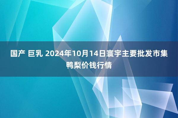 国产 巨乳 2024年10月14日寰宇主要批发市集鸭梨价钱行情