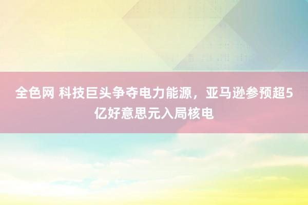 全色网 科技巨头争夺电力能源，亚马逊参预超5亿好意思元入局核电