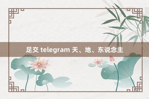 足交 telegram 天、地、东说念主