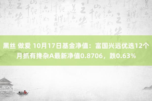 黑丝 做爱 10月17日基金净值：富国兴远优选12个月抓有搀杂A最新净值0.8706，跌0.63%