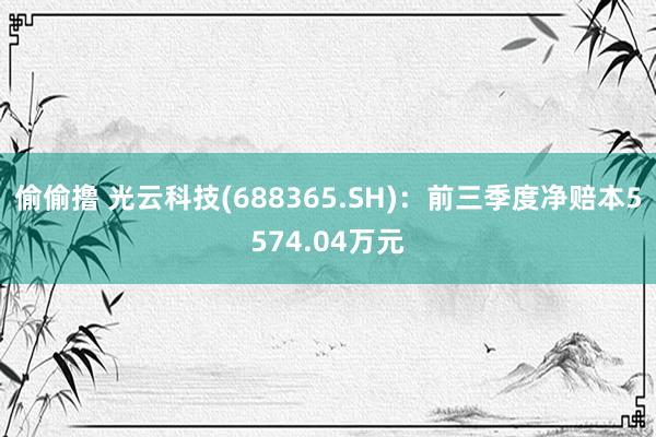 偷偷撸 光云科技(688365.SH)：前三季度净赔本5574.04万元