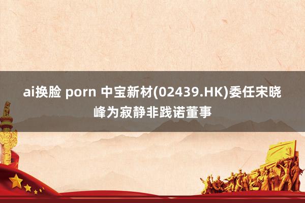 ai换脸 porn 中宝新材(02439.HK)委任宋晓峰为寂静非践诺董事