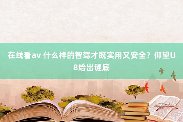 在线看av 什么样的智驾才既实用又安全？仰望U8给出谜底