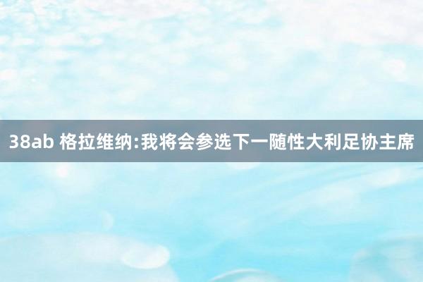 38ab 格拉维纳:我将会参选下一随性大利足协主席