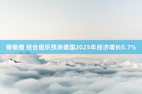 偷偷撸 经合组织预测德国2025年经济增长0.7%