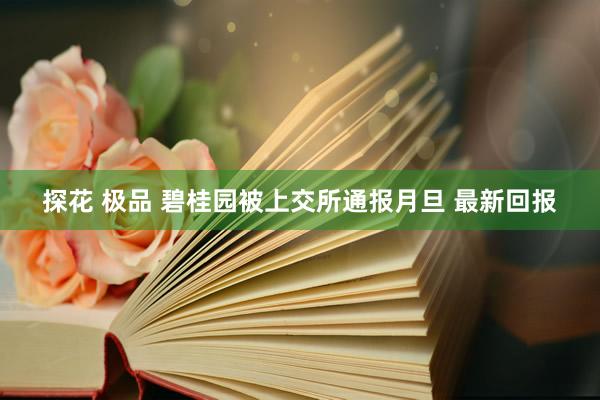 探花 极品 碧桂园被上交所通报月旦 最新回报