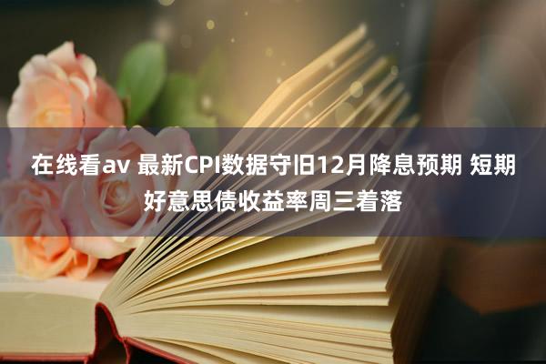 在线看av 最新CPI数据守旧12月降息预期 短期好意思债收益率周三着落