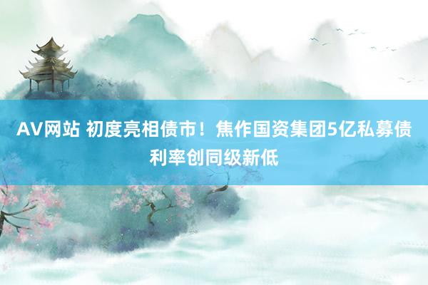 AV网站 初度亮相债市！焦作国资集团5亿私募债利率创同级新低