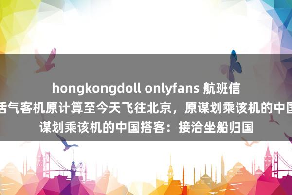 hongkongdoll onlyfans 航班信息平台炫耀韩国碰撞活气客机原计算至今天飞往北京，原谋划乘该机的中国搭客：接洽坐船归国