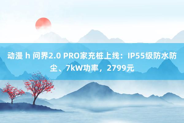 动漫 h 问界2.0 PRO家充桩上线：IP55级防水防尘、7kW功率，2799元