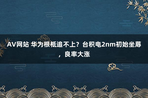 AV网站 华为根柢追不上？台积电2nm初始坐蓐，良率大涨