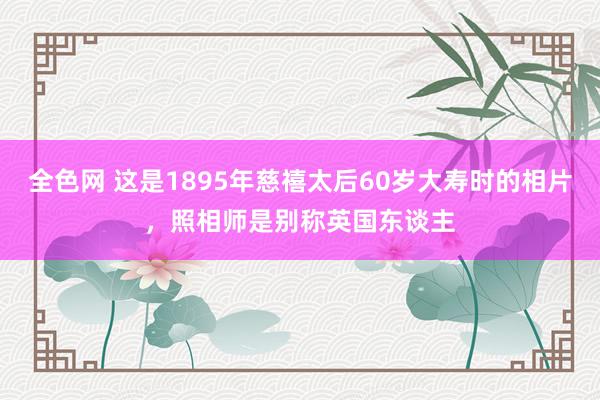 全色网 这是1895年慈禧太后60岁大寿时的相片，照相师是别称英国东谈主