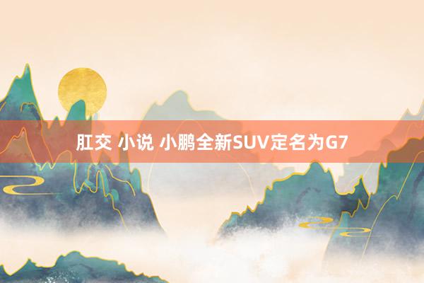 肛交 小说 小鹏全新SUV定名为G7