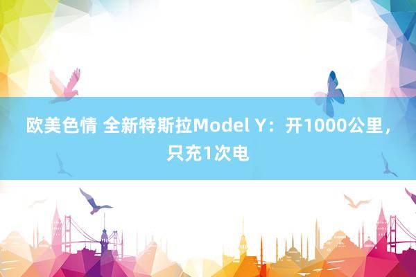 欧美色情 全新特斯拉Model Y：开1000公里，只充1次电