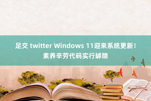 足交 twitter Windows 11迎来系统更新！素养辛劳代码实行罅隙